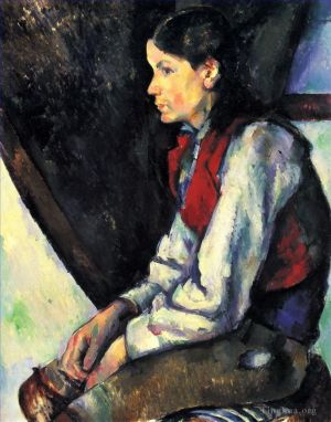 Paul Cézanne œuvres - Le Garçon au gilet rouge
