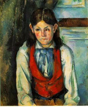 Paul Cézanne œuvres - Le Garçon au gilet rouge