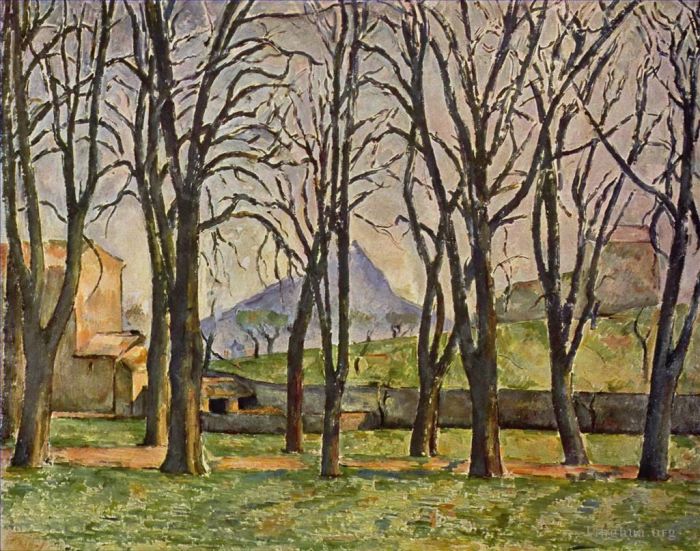 Paul Cézanne Peinture à l'huile - Châtaigniers au Jas de Bouffan