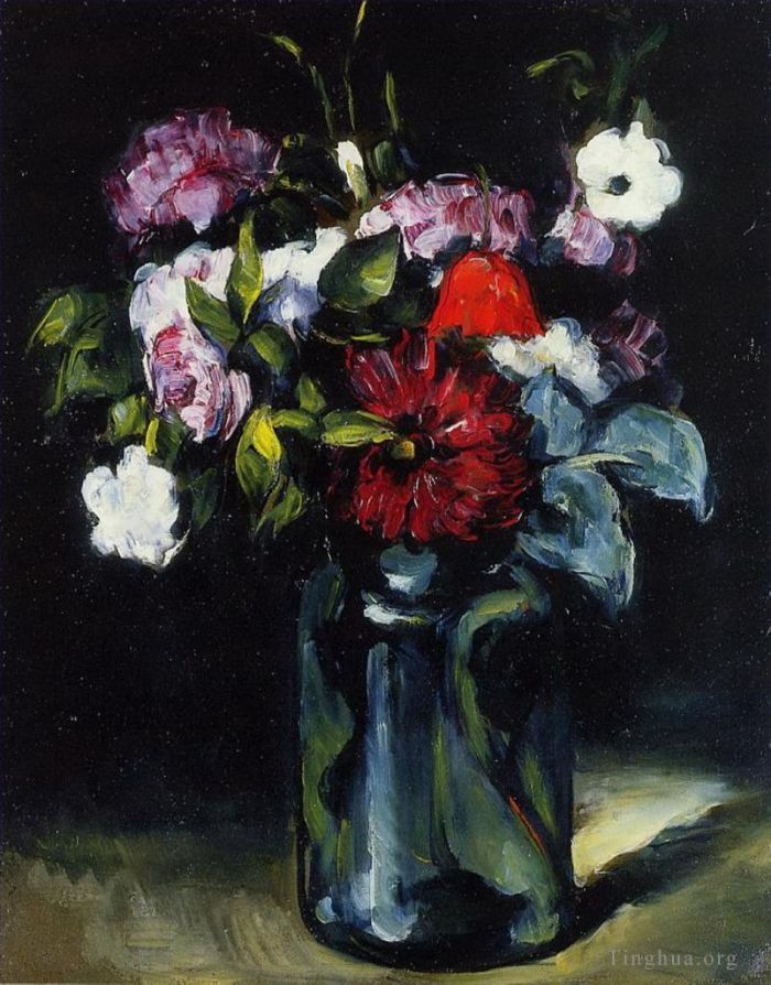 Paul Cézanne Peinture à l'huile - Fleurs dans un vase 2
