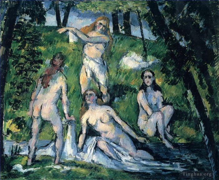 Paul Cézanne Peinture à l'huile - Quatre baigneurs 188
