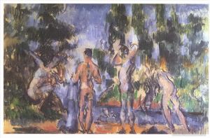 Paul Cézanne œuvres - Quatre baigneurs