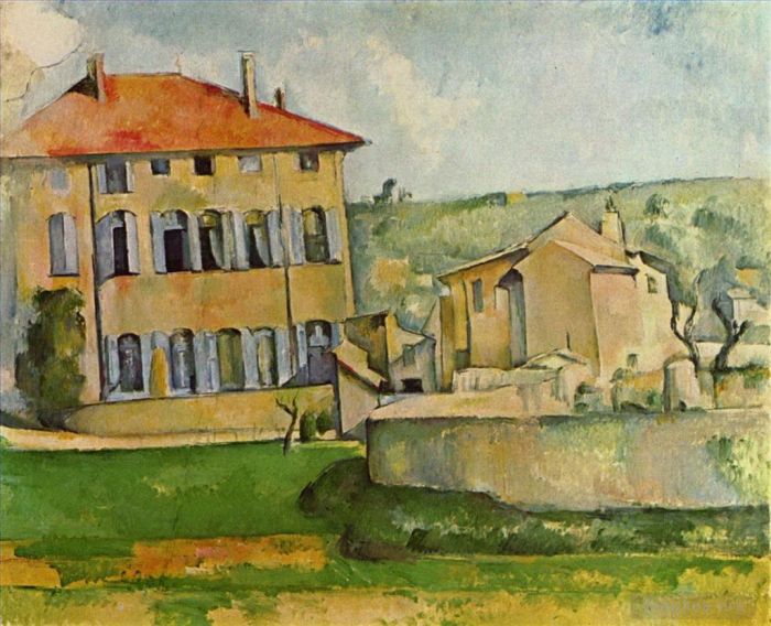 Paul Cézanne Peinture à l'huile - Maison et Ferme au Jas de Bouffan
