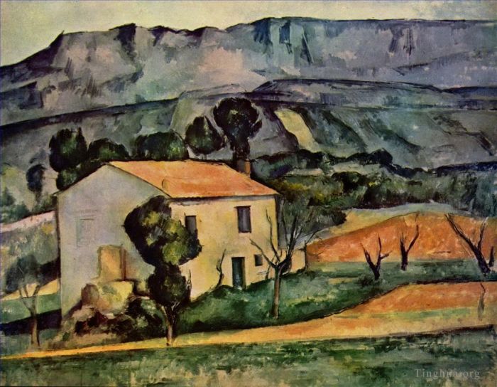 Paul Cézanne Peinture à l'huile - Maisons en Provence proche Gardanne