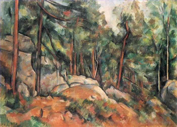 Paul Cézanne Peinture à l'huile - Dans la foret