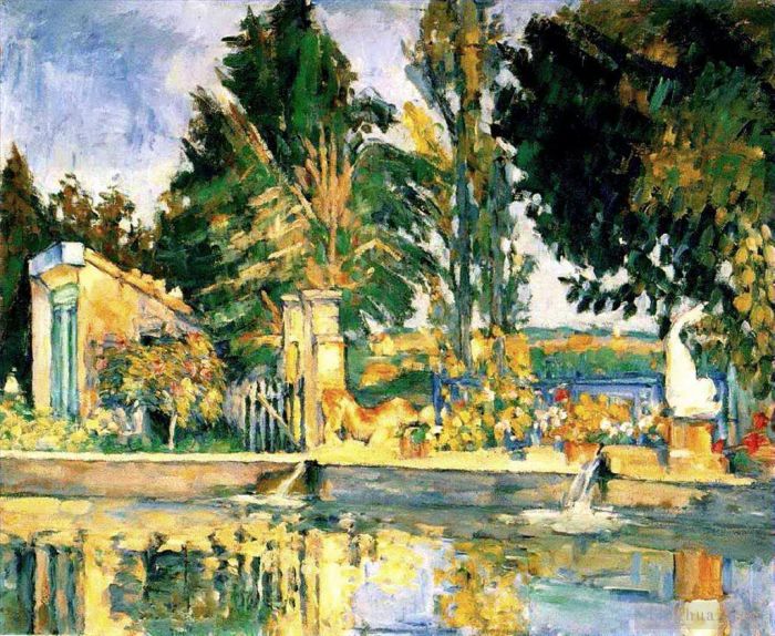 Paul Cézanne Peinture à l'huile - Jas de Bouffan la piscine