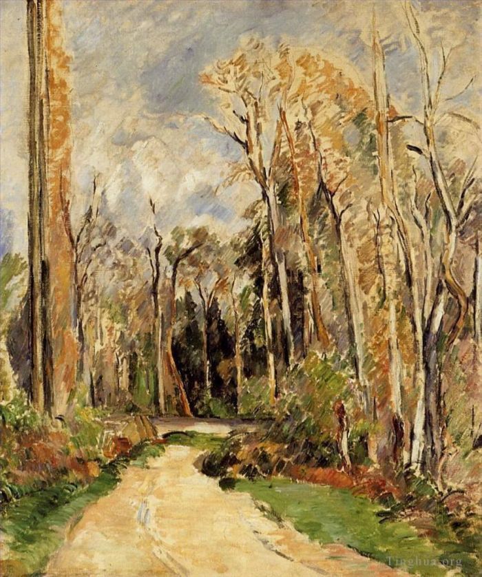 Paul Cézanne Peinture à l'huile - L Estaque Vue à travers les arbres