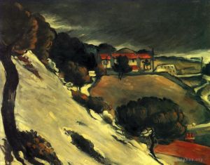 Paul Cézanne œuvres - L'Estaque sous la neige