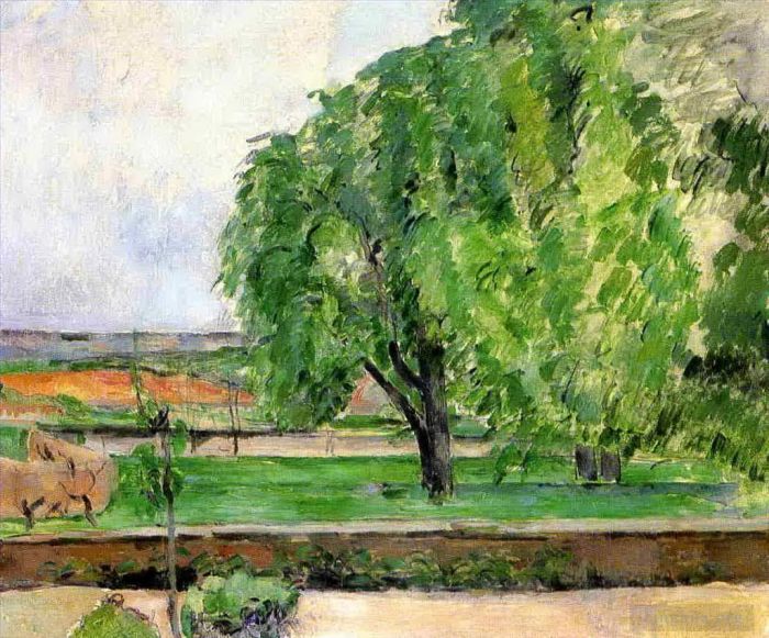 Paul Cézanne Peinture à l'huile - Paysage au Jas de Bouffin