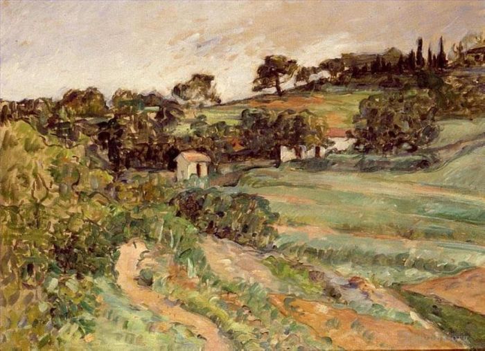 Paul Cézanne Peinture à l'huile - Paysage en Provence