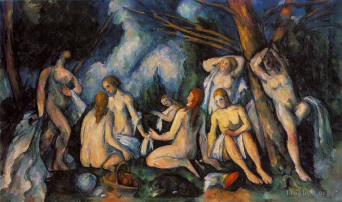 Paul Cézanne Peinture à l'huile - Grands baigneurs