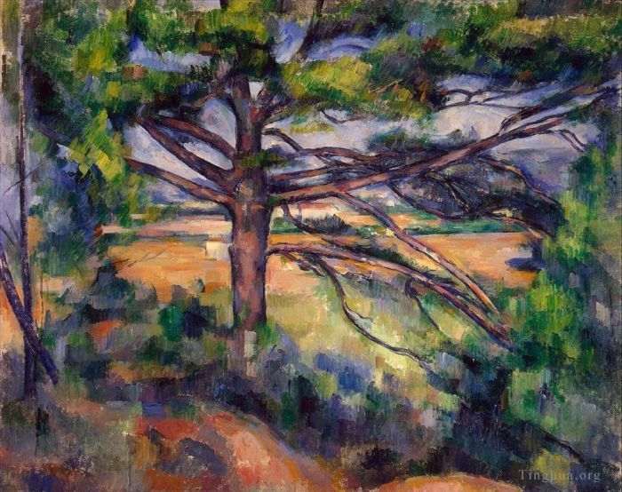 Paul Cézanne Peinture à l'huile - Grand Pin et Terre Rouge