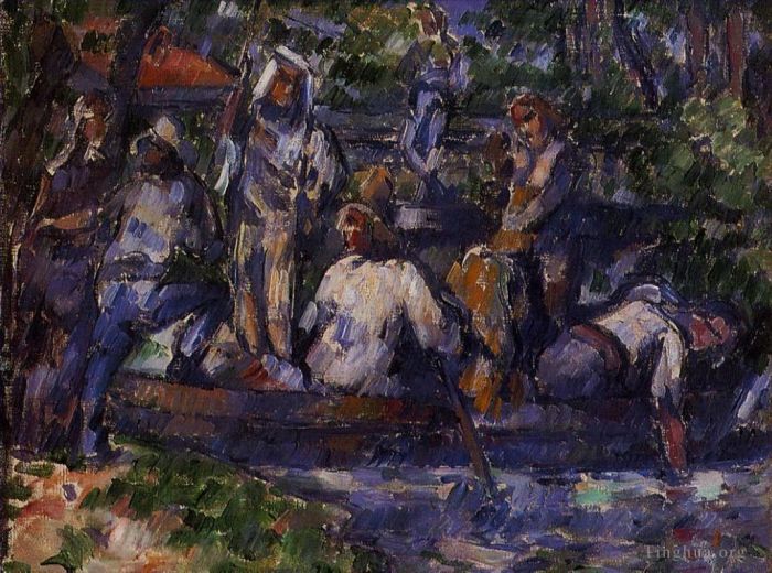 Paul Cézanne Peinture à l'huile - Partir sur l'eau