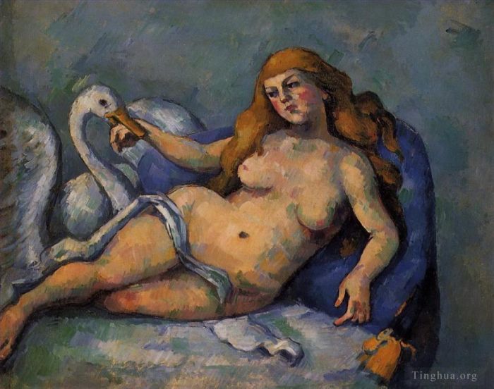 Paul Cézanne Peinture à l'huile - Léda et le cygne