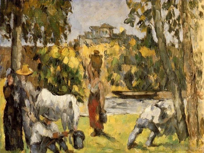 Paul Cézanne Peinture à l'huile - La vie dans les champs