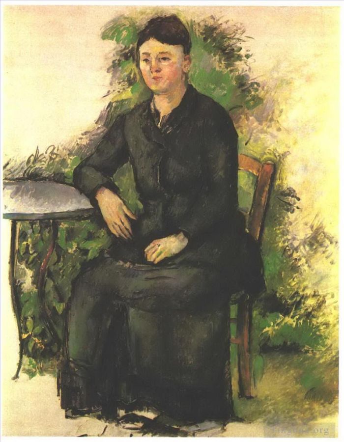 Paul Cézanne Peinture à l'huile - Madame Cézanne dans le jardin