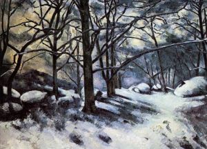 Paul Cézanne œuvres - Fonte des neiges Fontainbleau