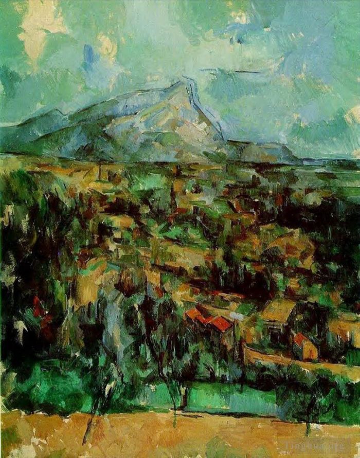 Paul Cézanne Peinture à l'huile - La Montagne Sainte Victoire