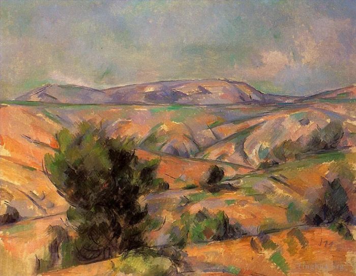 Paul Cézanne Peinture à l'huile - La Montagne Sainte Victoire vue de Gardanne