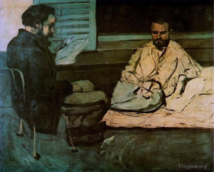 Paul Cézanne Peinture à l'huile - Paul Alexis lisant un manuscrit à Emile Zola