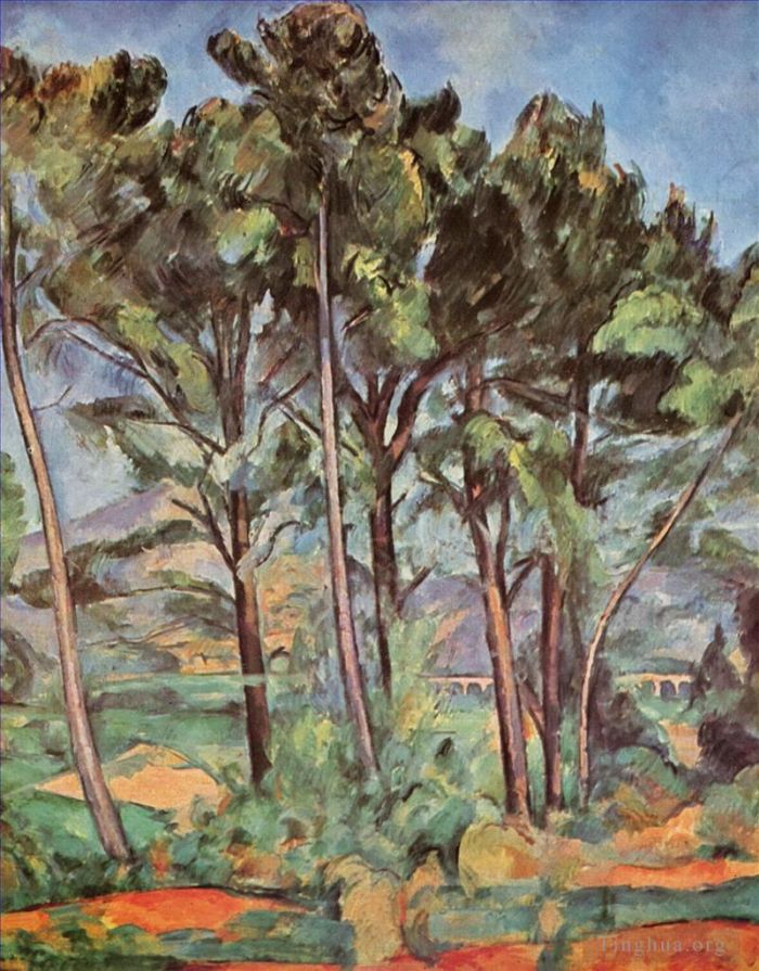 Paul Cézanne Peinture à l'huile - Pin et Aqueduc