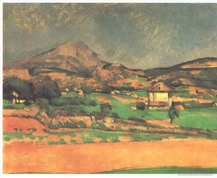 Paul Cézanne Peinture à l'huile - Plaine au bord de la Mont Sainte Victoire