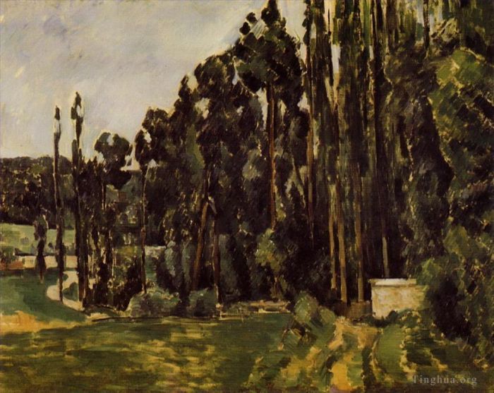 Paul Cézanne Peinture à l'huile - Peupliers