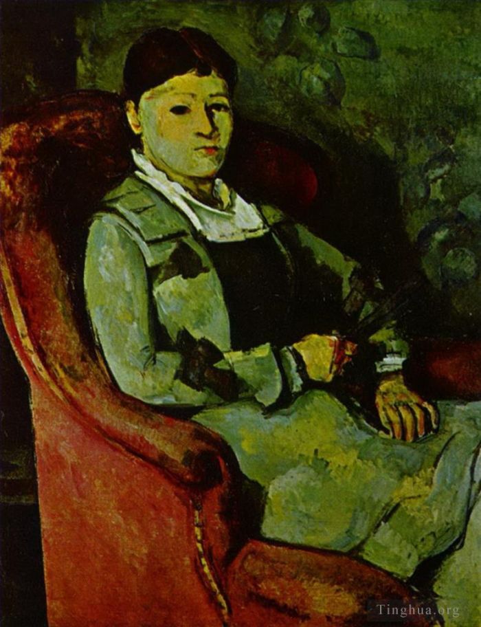 Paul Cézanne Peinture à l'huile - Portrait de Madame Cézanne 2