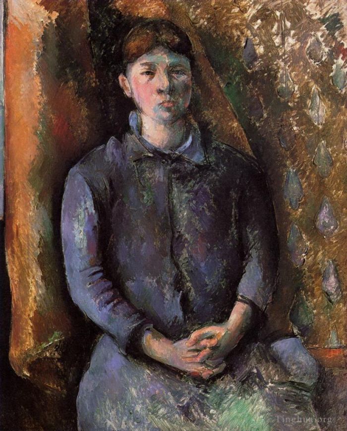 Paul Cézanne Peinture à l'huile - Portrait de Madame Cézanne