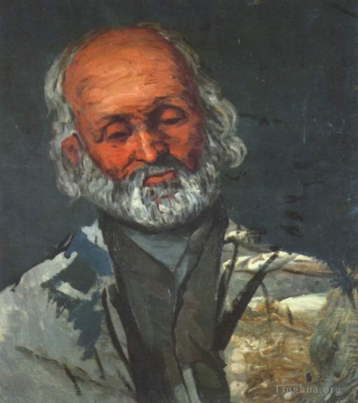 Paul Cézanne Peinture à l'huile - Portrait d'un vieil homme