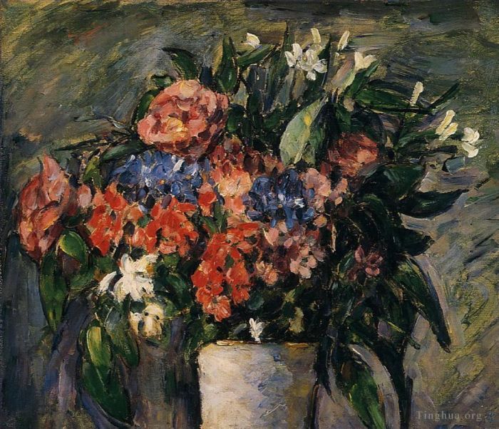 Paul Cézanne Peinture à l'huile - Pot de fleurs