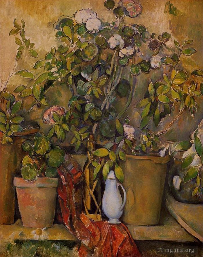 Paul Cézanne Peinture à l'huile - Plantes en pot
