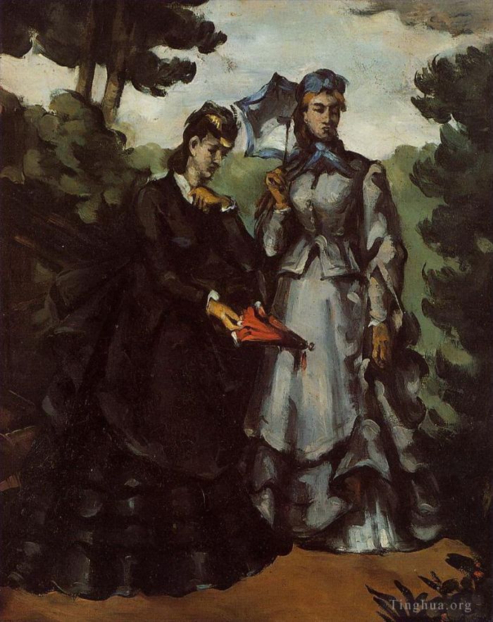 Paul Cézanne Peinture à l'huile - Promenade