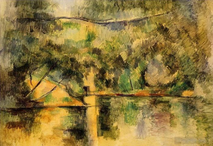 Paul Cézanne Peinture à l'huile - Reflets dans l'eau