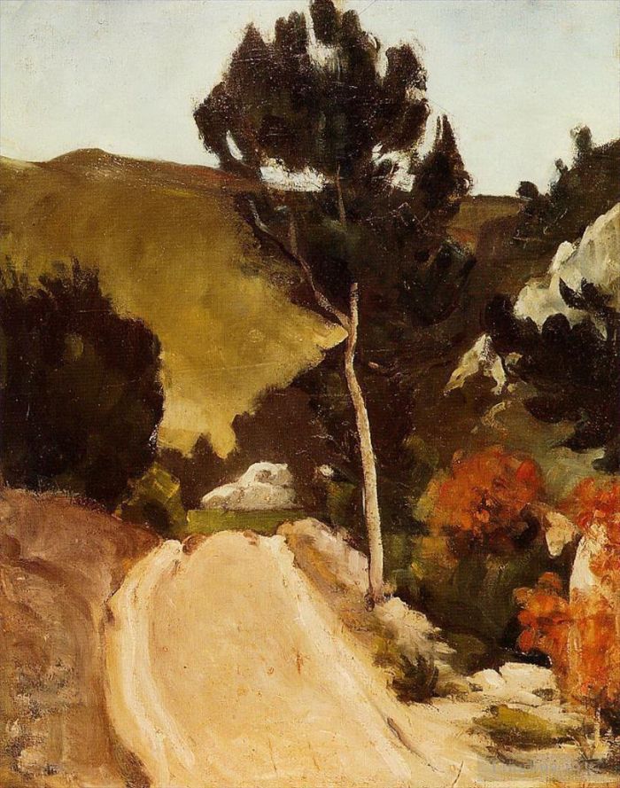 Paul Cézanne Peinture à l'huile - Route en Provence