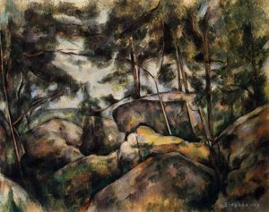 Paul Cézanne œuvres - Rochers à Fountainebleau