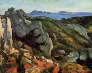 Paul Cézanne œuvres - Rochers à L'Estaque