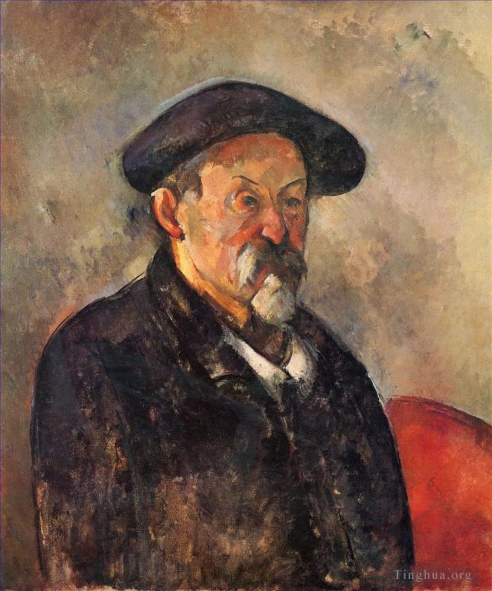 Paul Cézanne Peinture à l'huile - Autoportrait au béret