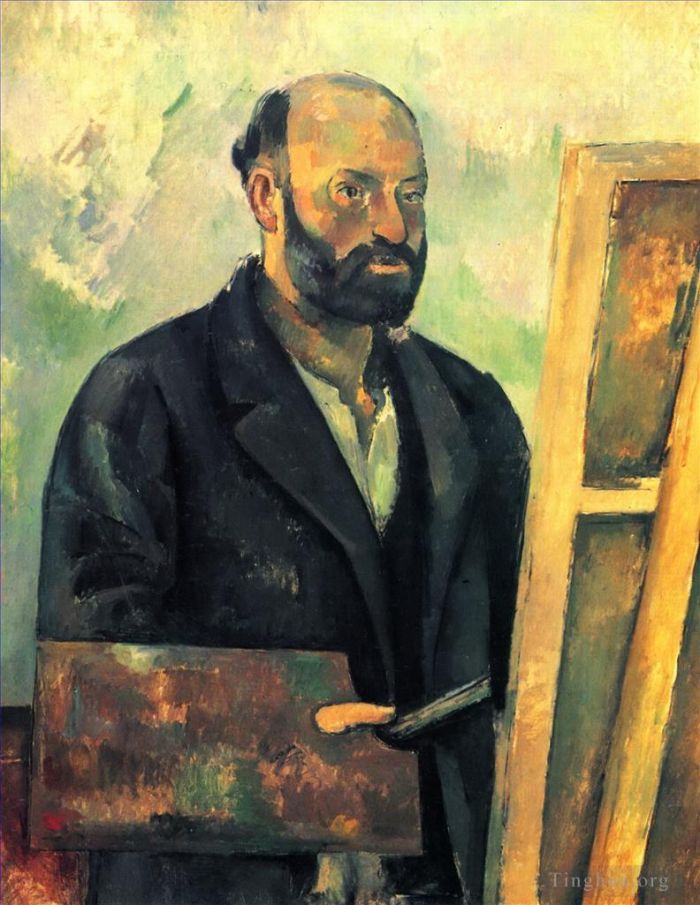 Paul Cézanne Peinture à l'huile - Autoportrait avec palette
