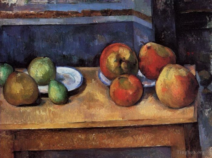 Paul Cézanne Peinture à l'huile - Nature morte pommes et poires