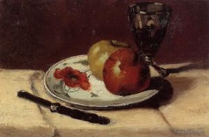 Paul Cézanne œuvres - Pommes nature morte et un verre
