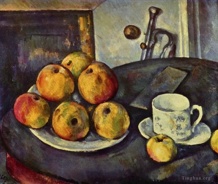 Paul Cézanne Peinture à l'huile - Nature morte aux pommes 2
