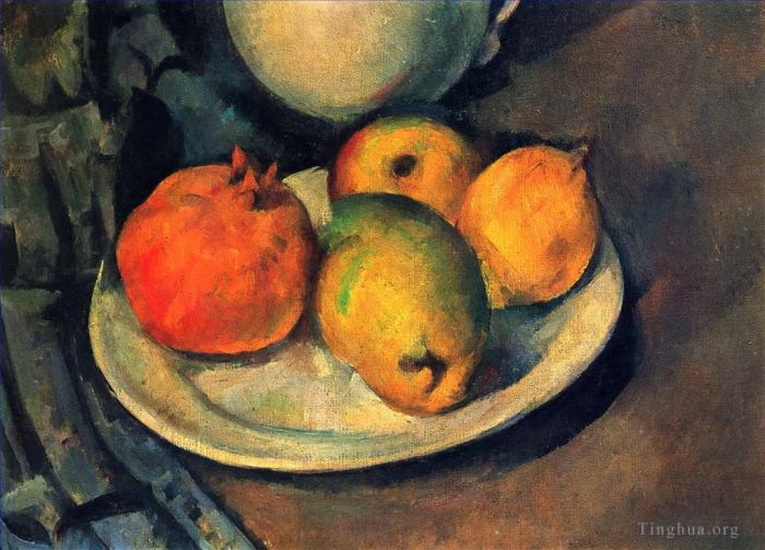Paul Cézanne Peinture à l'huile - Nature morte à la grenade et aux poires