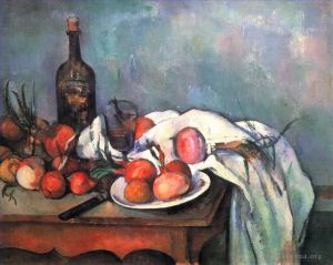 Paul Cézanne œuvres - Nature morte aux oignons rouges