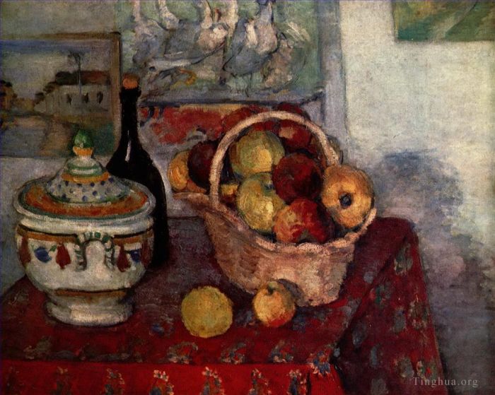 Paul Cézanne Peinture à l'huile - Nature morte à la soupière 1884
