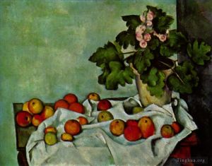 Paul Cézanne œuvres - Nature morte aux géraniums fruités