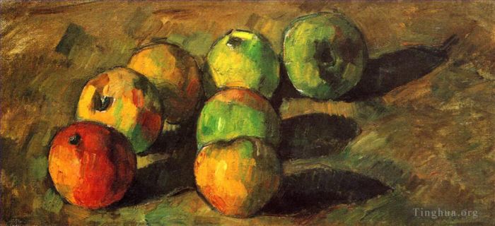 Paul Cézanne Peinture à l'huile - Nature morte aux sept pommes