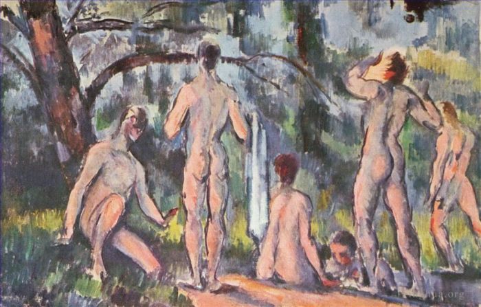 Paul Cézanne Peinture à l'huile - Etude des baigneurs