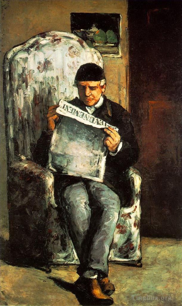 Paul Cézanne Peinture à l'huile - Le père de l'artiste lisant son journal