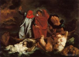 Paul Cézanne œuvres - La Barque de Dante d'après Delacroix